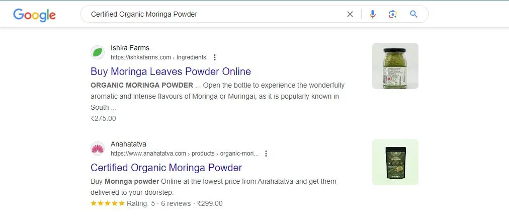 Certified Organic Moringa Powder