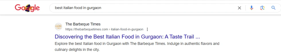 3. Best Italian Food In Gurgaon