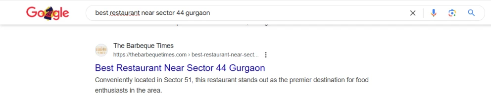 5. Best Restaurant Near Sector 44 Gurgaon